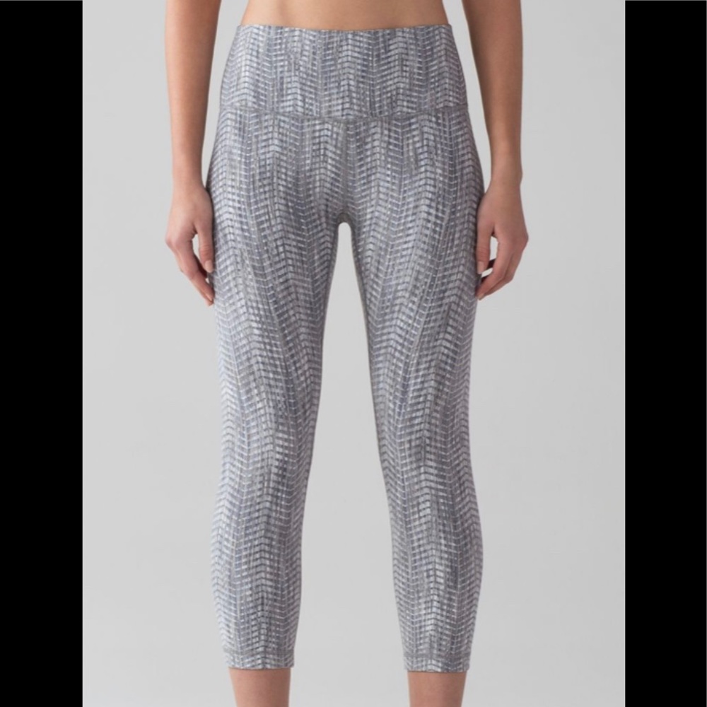 lululemon athletica Gray Patterned Leggings